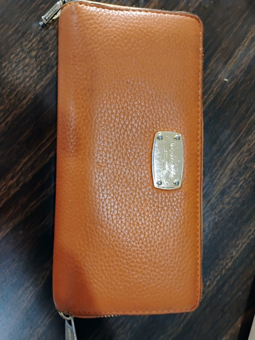 Michael Kors Men’s Brown Leather Zip Wallet